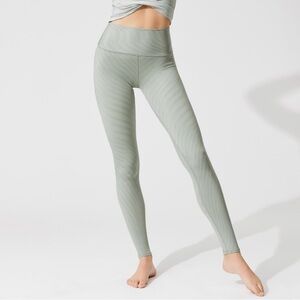 ALO Yoga Green Leggings High-Waisted Seamless C050